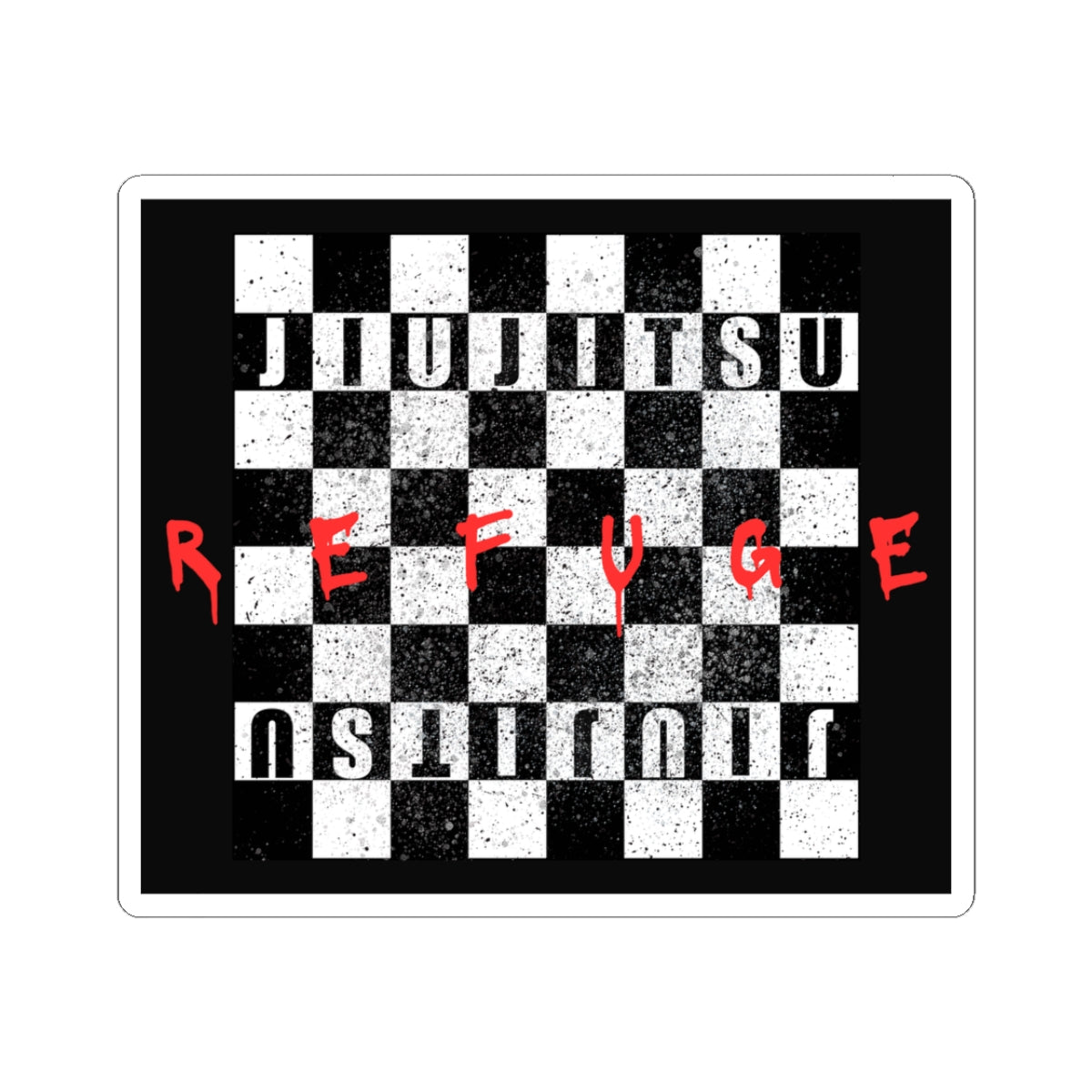 Refuge Checkers Kiss-Cut Stickers