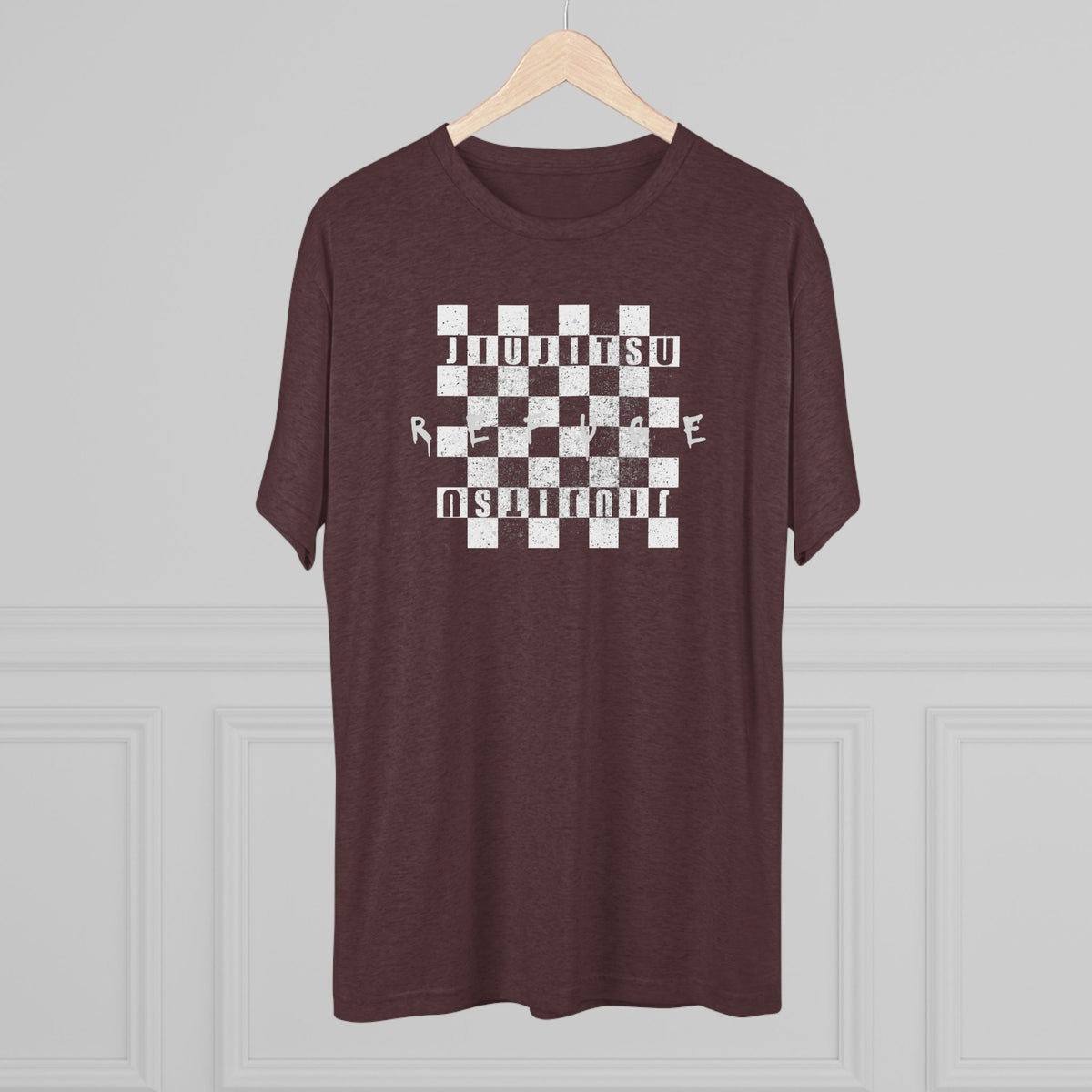 Refuge Checkered Tri-Blend Tee - Dark (Red/Black Edition)