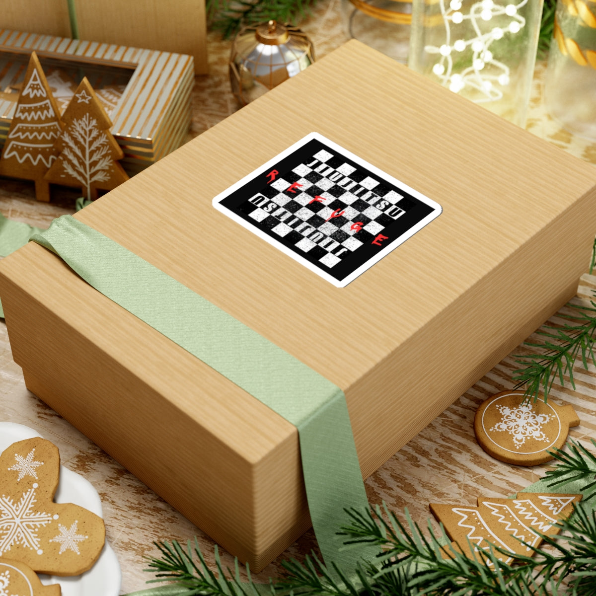 Refuge Checkers Kiss-Cut Stickers