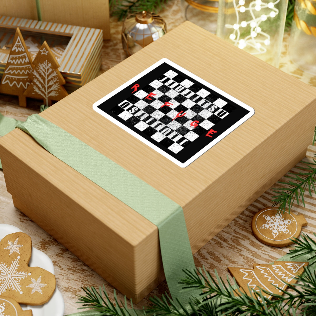 Refuge Checkers Kiss-Cut Stickers