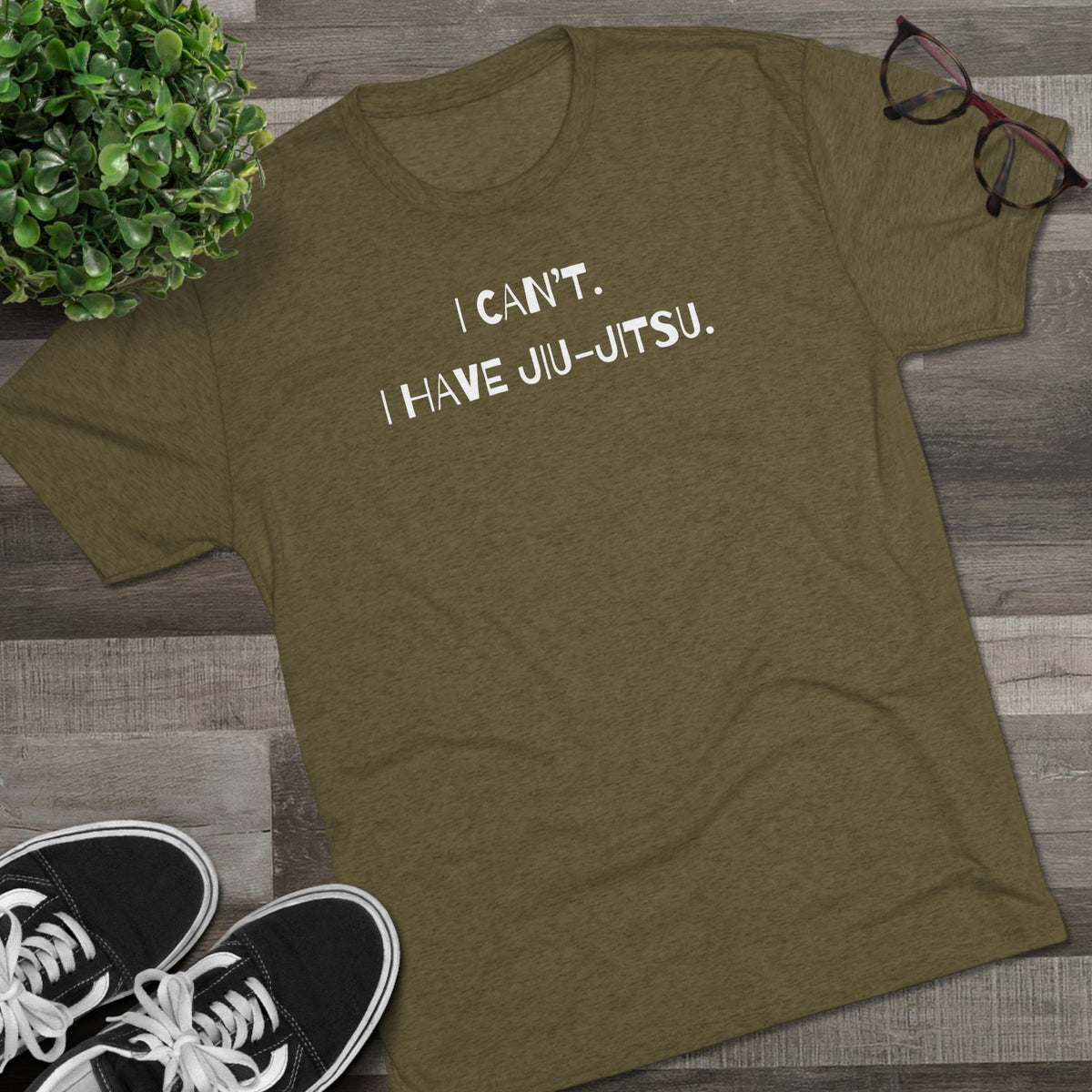 I Can't. I Have Jiu-Jitsu Tri-Blend Tee - Dark