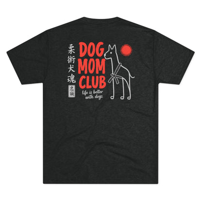Jiu Jitsu Dog Mom Club Tri-Blend Tee - Dark