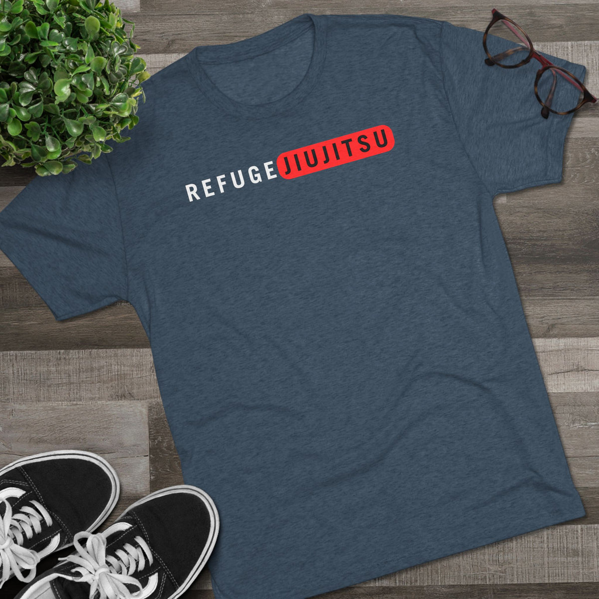 Refuge Jiu Jitsu Red Box Tri-Blend Tee - Dark