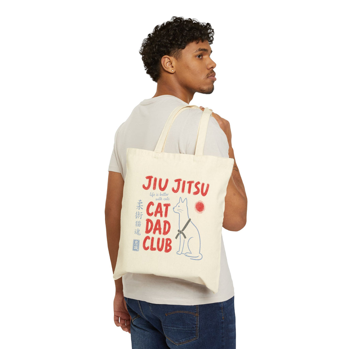 Jiu Jitsu Cat Dad Club Tote
