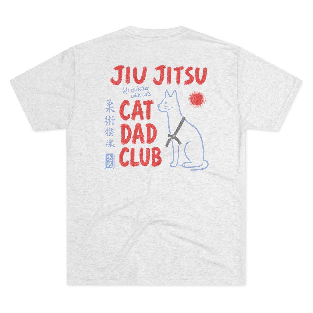 Jiu Jitsu Cat Dad Club Tri-Blend Tee