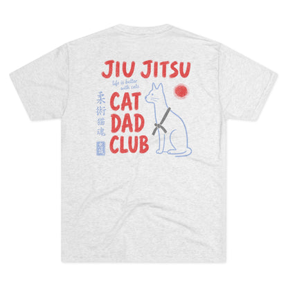 Jiu Jitsu Cat Dad Club Tri-Blend Tee