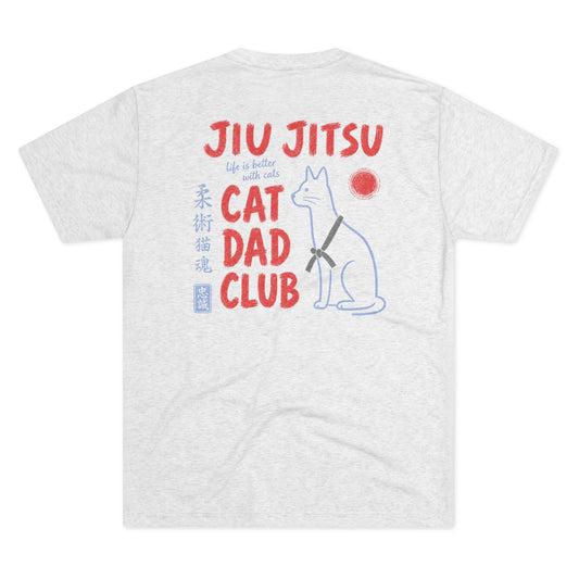 Jiu Jitsu Cat Dad Club Tri-Blend Tee