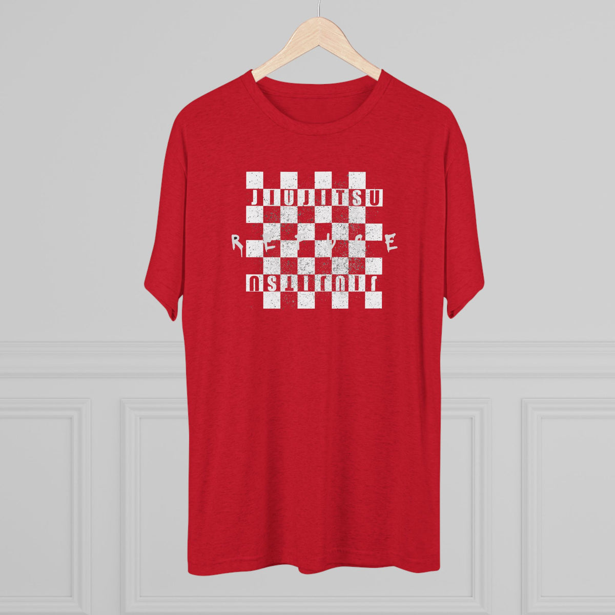 Refuge Checkered Tri-Blend Tee - Dark (Red/Black Edition)