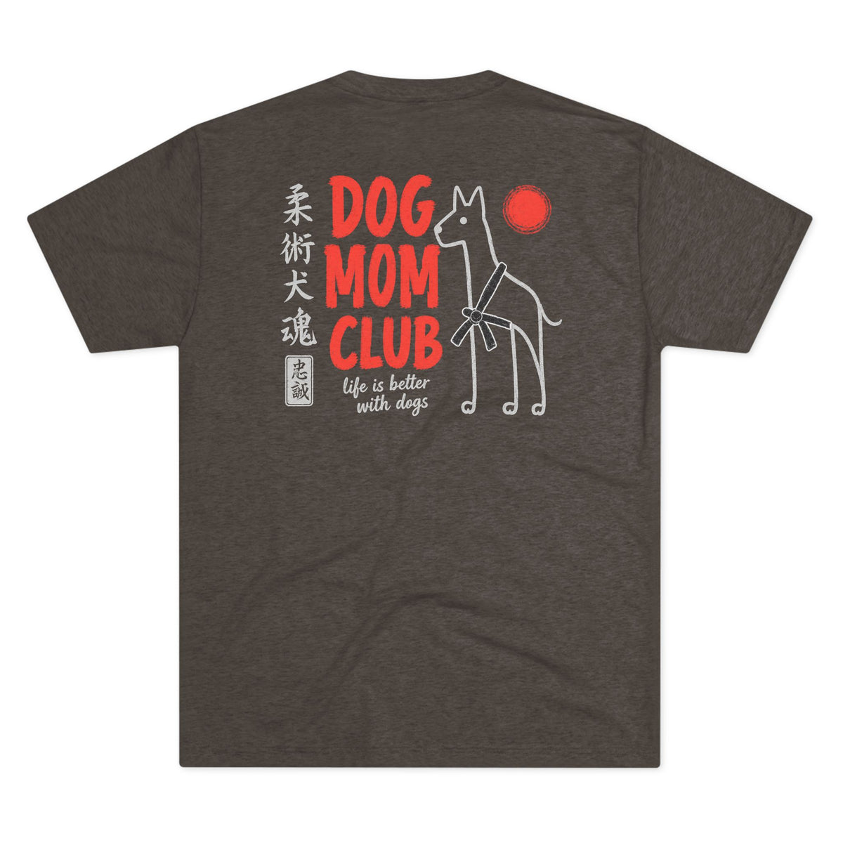 Jiu Jitsu Dog Mom Club Tri-Blend Tee - Dark