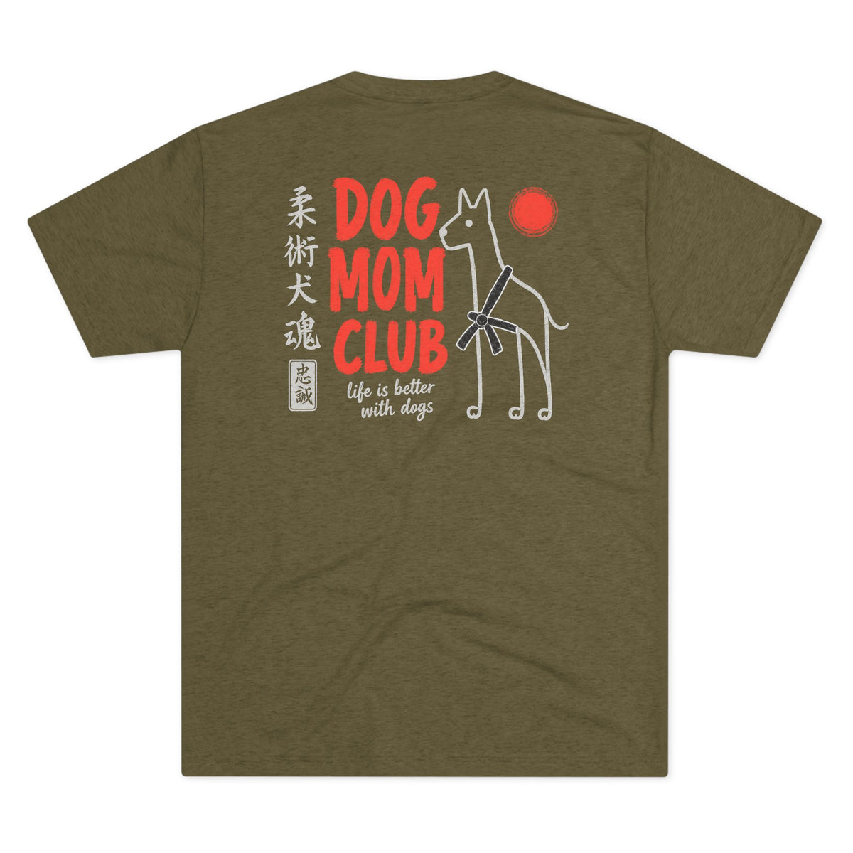 Jiu Jitsu Dog Mom Club Tri-Blend Tee - Dark