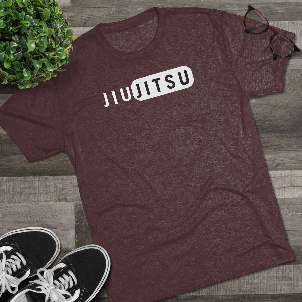 Jiu Jitsu Red Box Tri-Blend Tee - Dark (Red/Black Edition)