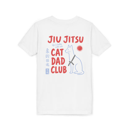 Jiu Jitsu Cat Dad Club Kids Tee