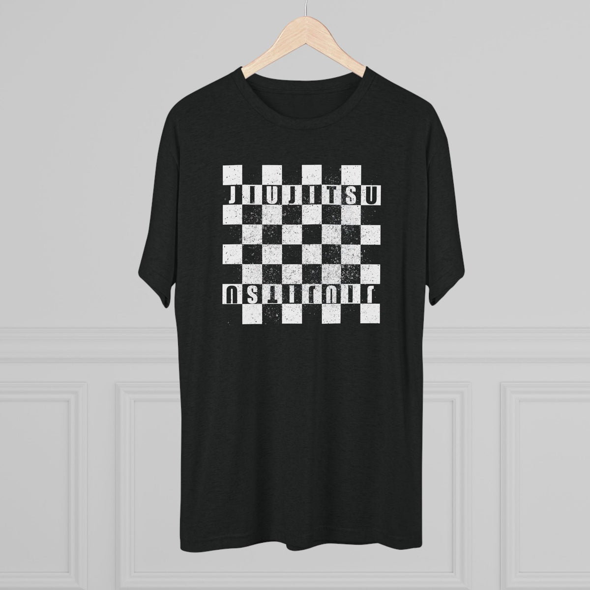 Jiu Jitsu Checkered Tri-Blend Tee - Dark
