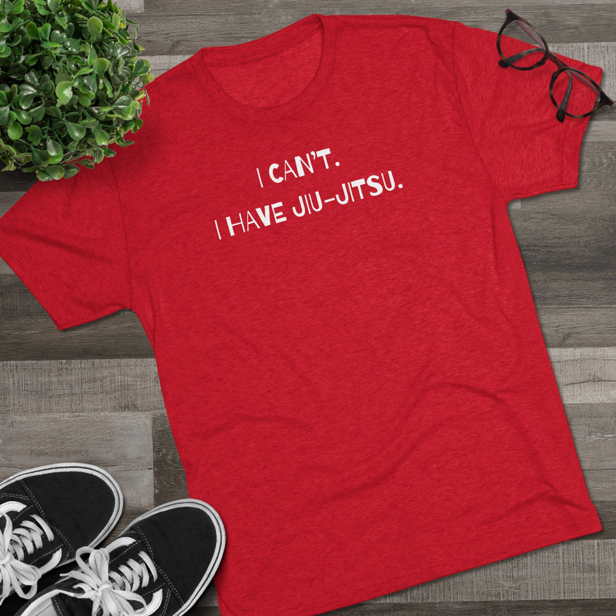 I Can't. I Have Jiu-Jitsu Tri-Blend Tee - Dark