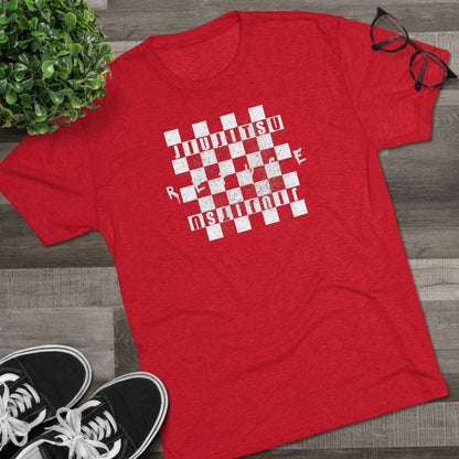 Refuge Checkered Tri-Blend Tee - Dark (Red/Black Edition)