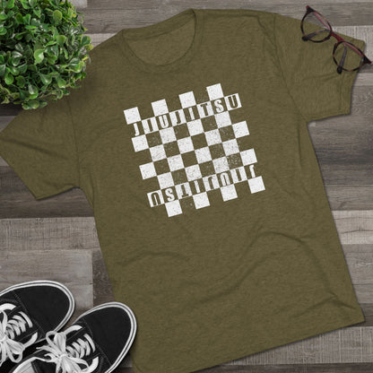 Jiu Jitsu Checkered Tri-Blend Tee - Dark