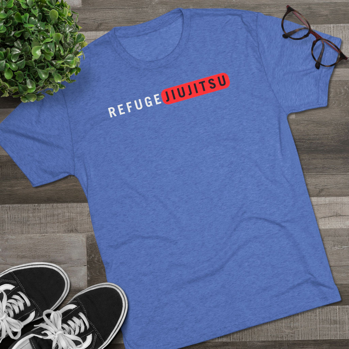 Refuge Jiu Jitsu Red Box Tri-Blend Tee - Dark
