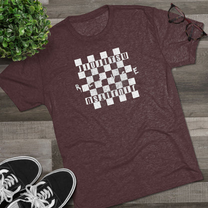Refuge Checkered Tri-Blend Tee - Dark (Red/Black Edition)