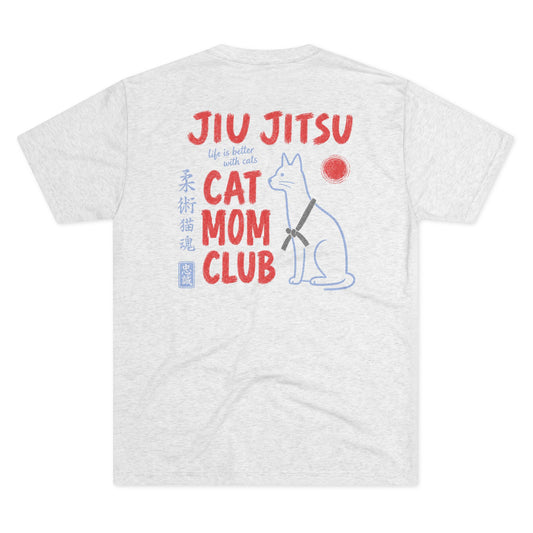 Jiu Jitsu Cat Mom Club Tri-Blend Tee