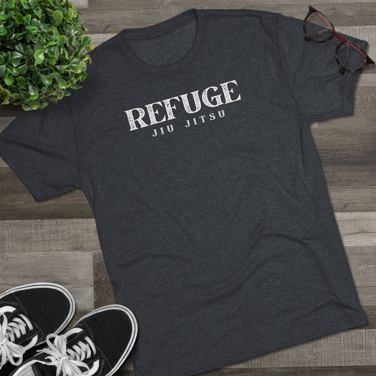Refuge Serif Tri-Blend Tee - Dark