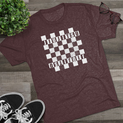 Jiu Jitsu Checkered Tri-Blend Tee - Dark