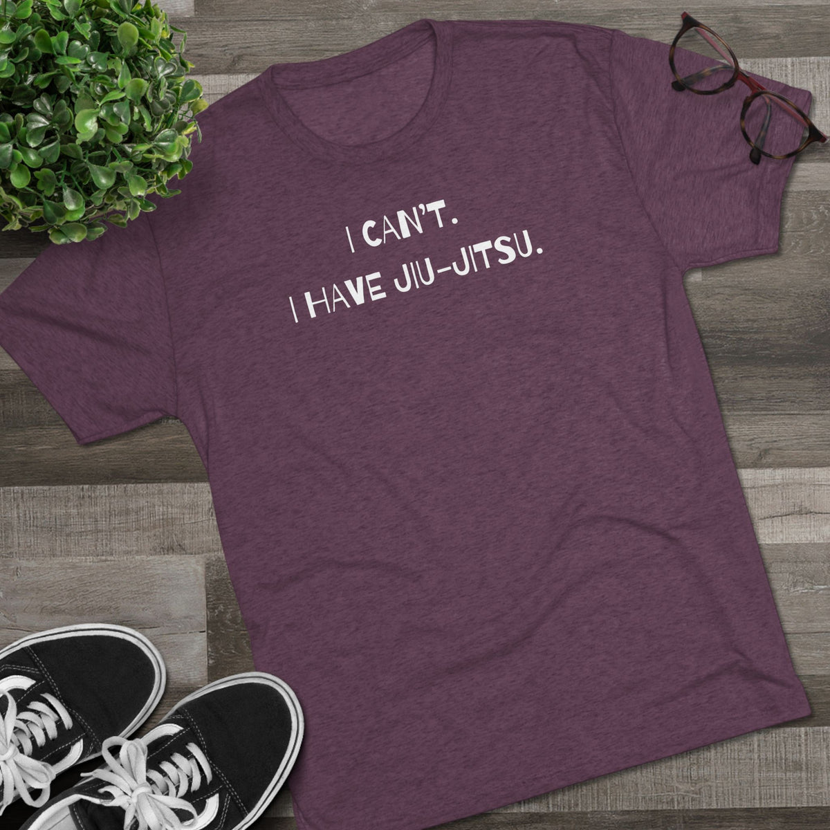 I Can't. I Have Jiu-Jitsu Tri-Blend Tee - Dark