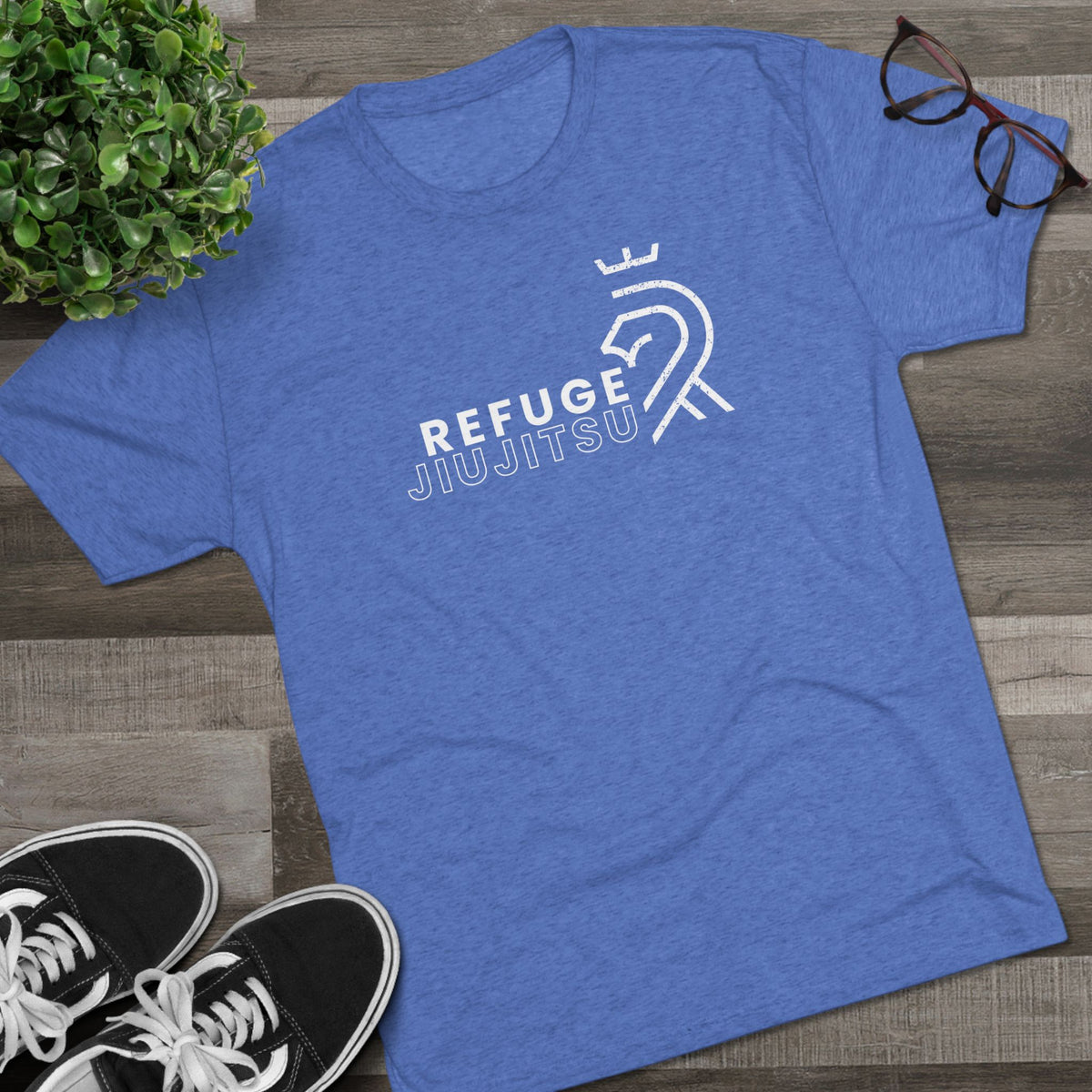 Refuge Jiu Jitsu Lion Logo Tri-Blend Tee - Dark