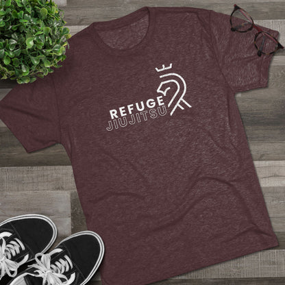 Refuge Jiu Jitsu Lion Logo Tri-Blend Tee - Dark