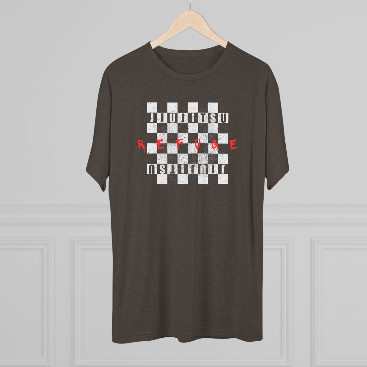 Refuge Checkered Tri-Blend Tee - Dark