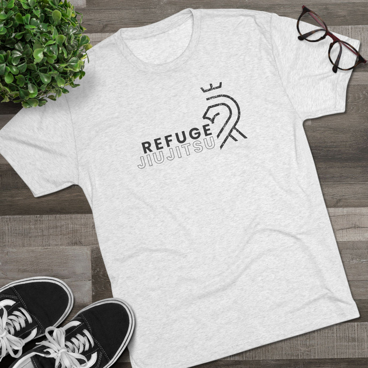 Refuge Jiu Jitsu Lion Logo Tri-Blend Tee
