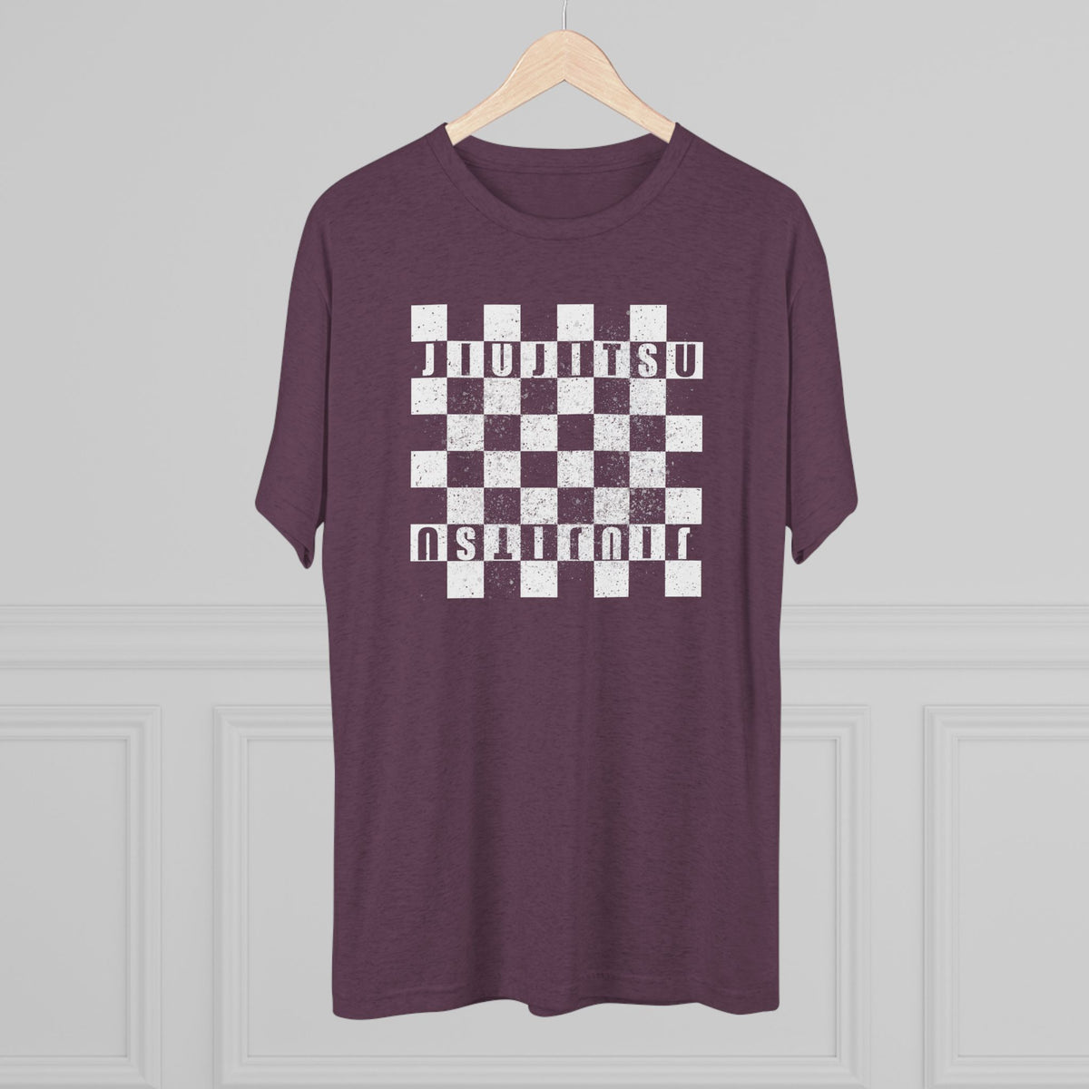 Jiu Jitsu Checkered Tri-Blend Tee - Dark