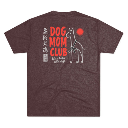 Jiu Jitsu Dog Mom Club Tri-Blend Tee - Dark