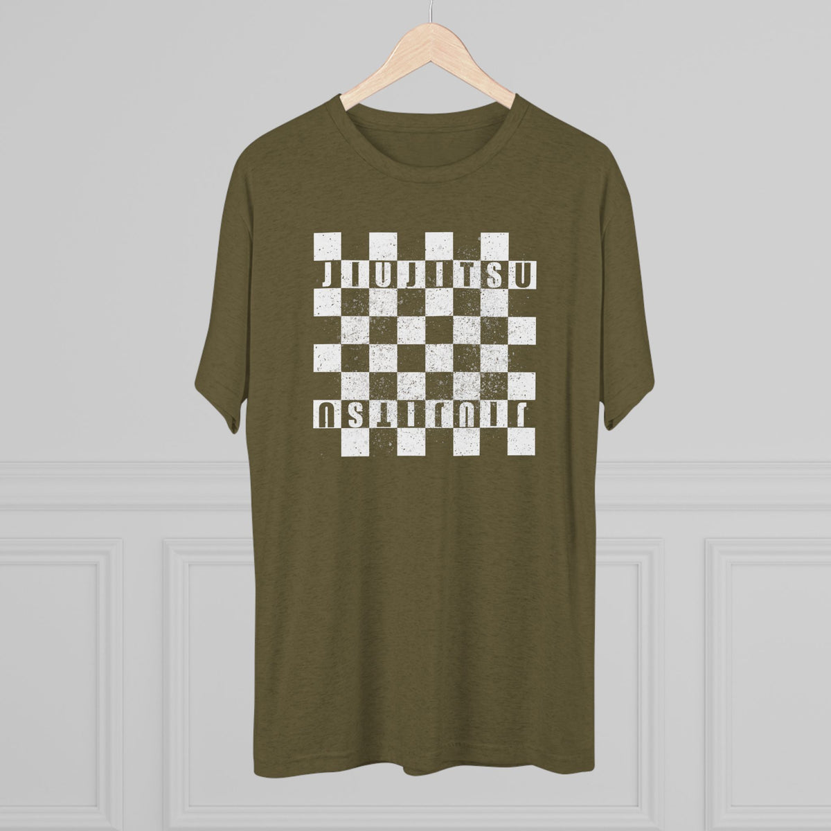 Jiu Jitsu Checkered Tri-Blend Tee - Dark