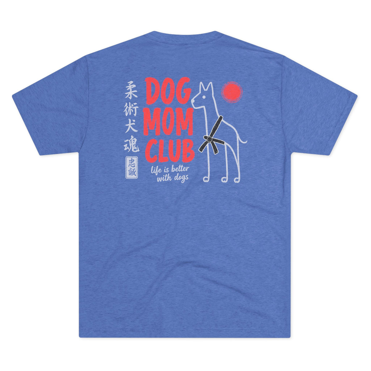 Jiu Jitsu Dog Mom Club Tri-Blend Tee - Dark