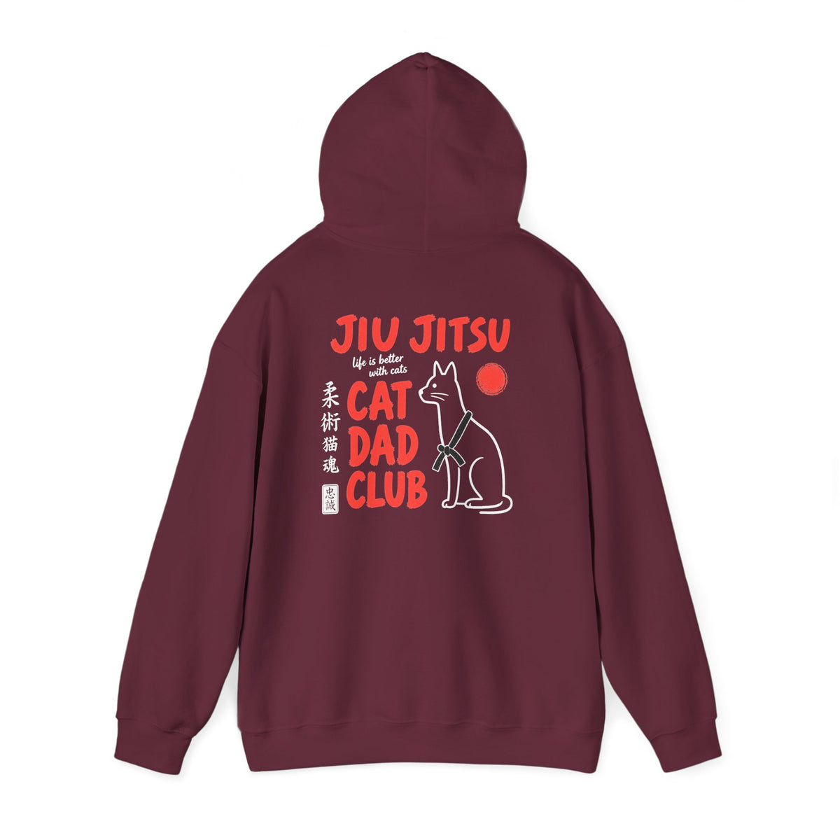Jiu Jitsu Cat Dad Club Hoodie - Dark