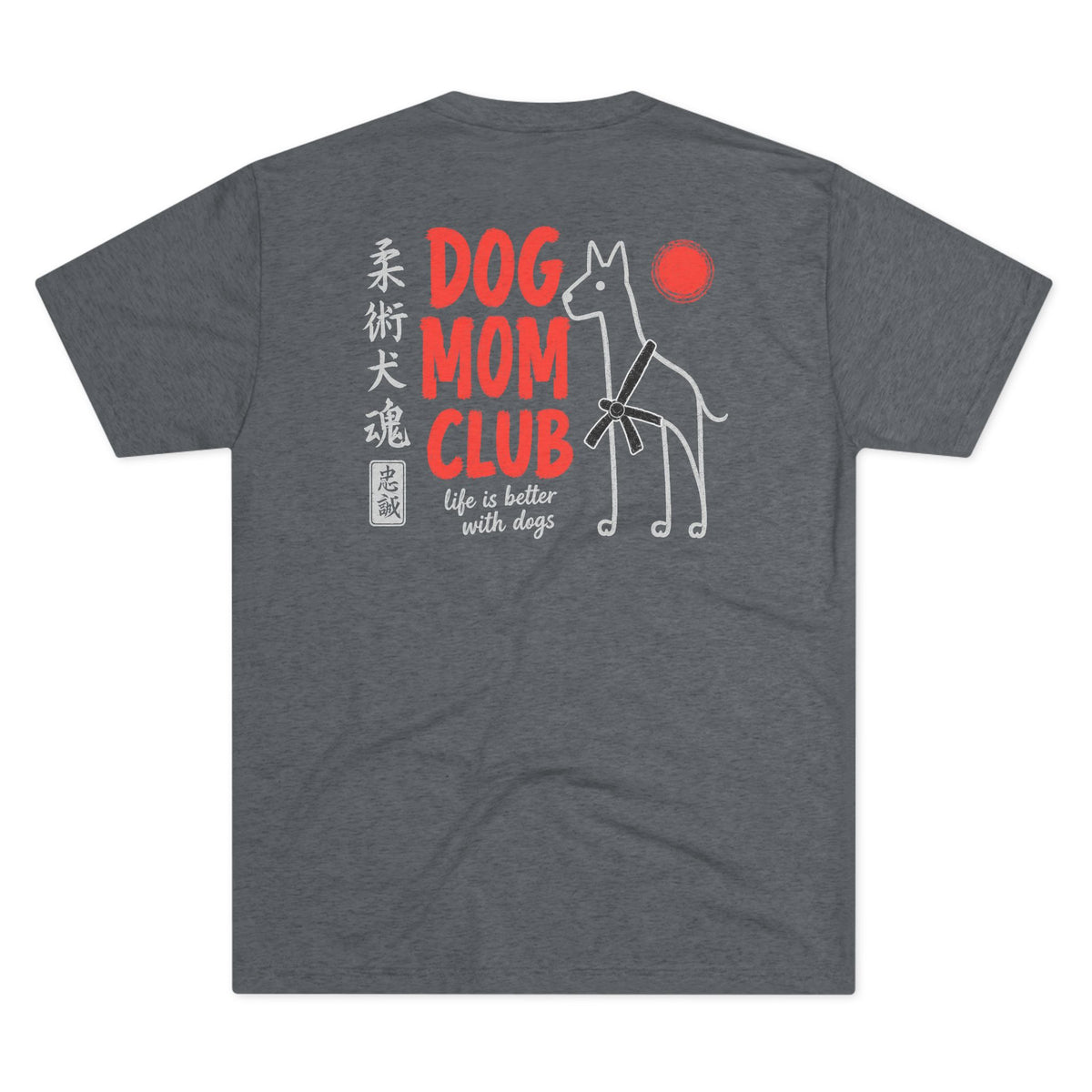 Jiu Jitsu Dog Mom Club Tri-Blend Tee - Dark