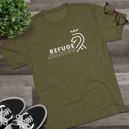 Refuge Jiu Jitsu Lion Logo Tri-Blend Tee - Dark