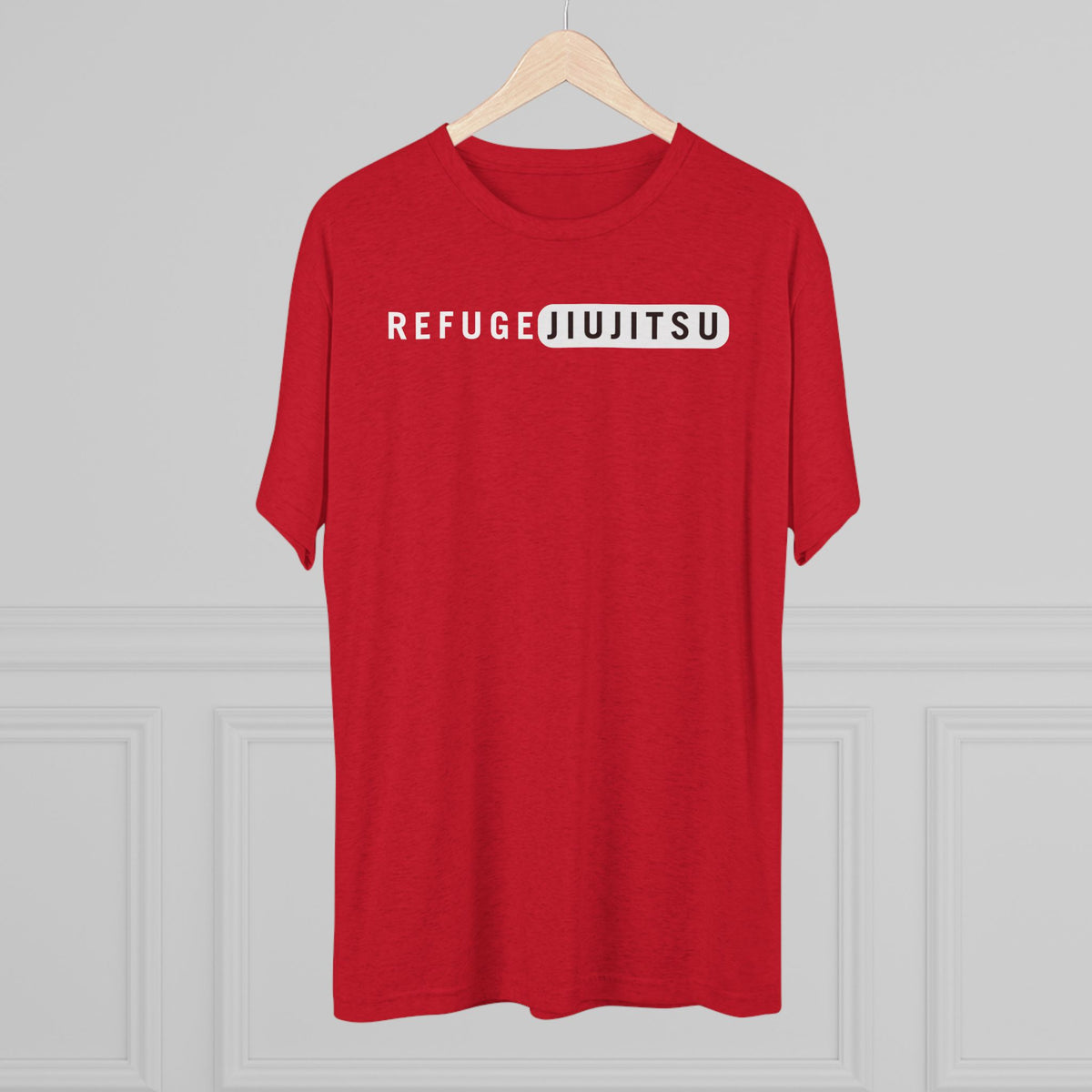 Refuge Jiu Jitsu Red Box Tri-Blend Tee - Dark (Red/Black Edition)