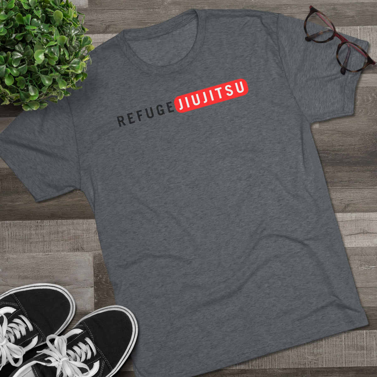 Refuge Jiu Jitsu Red Box Tri-Blend Tee