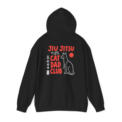 Jiu Jitsu Cat Dad Club Hoodie - Dark