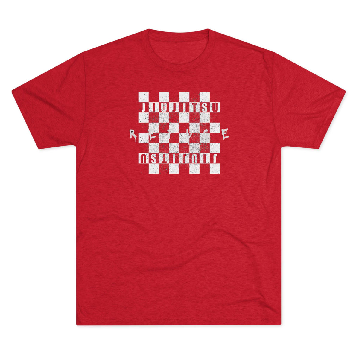 Refuge Checkered Tri-Blend Tee - Dark (Red/Black Edition)